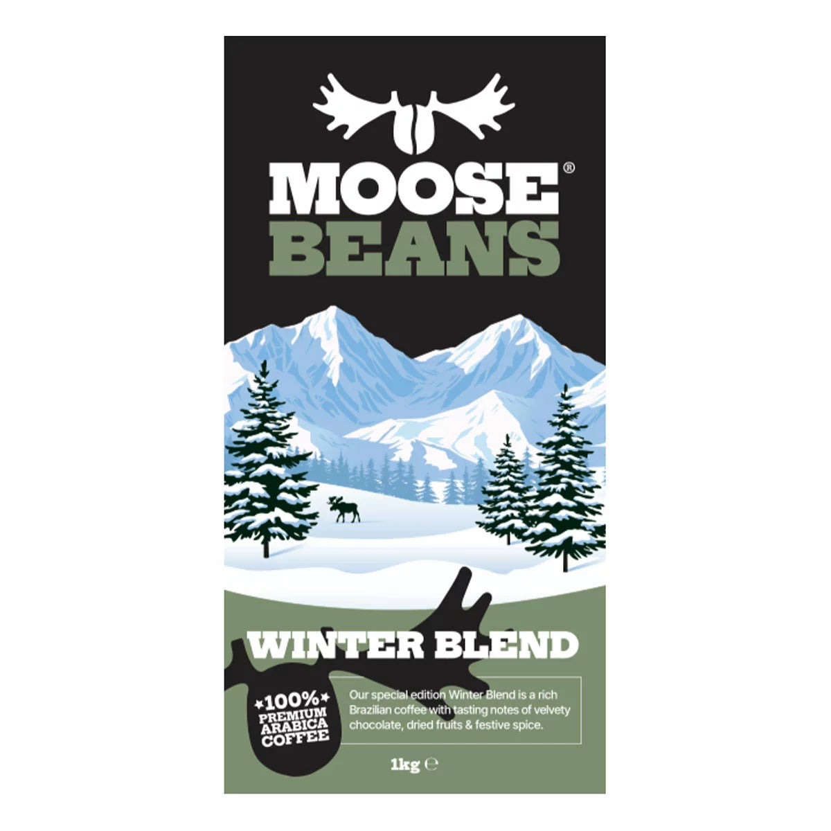 Moose Beans Winter Blend Coffee Beans, 1kg